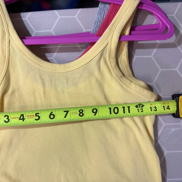 Set of 3 Falls Creek ribbed tank tops - Yellow, Red, Gray - Women's Size Large- - Picture 10 of 11